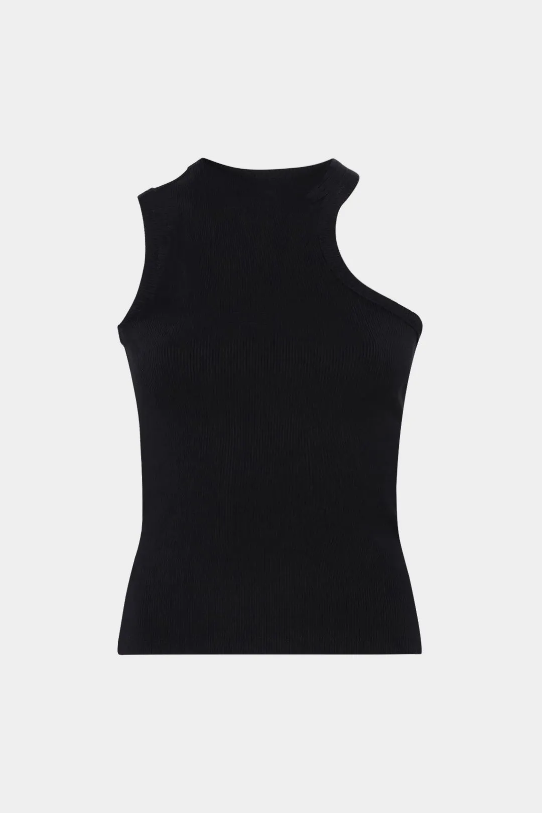 Plus størrelsesbrevprint asymmetrisk tank top sold by Micas product image thumbnail 2