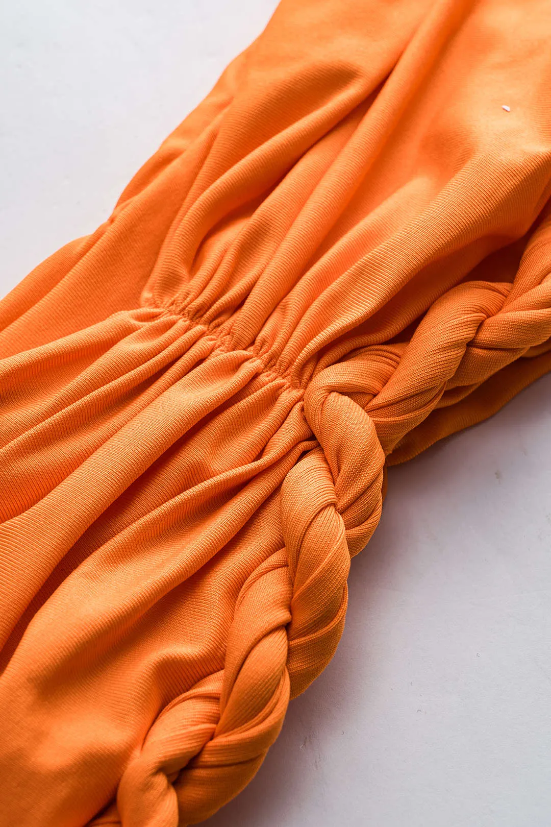 Plus størrelse ruched flettet skåret ud bagfra tank top og nederdel sæt sold by Micas product image thumbnail 3