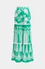 Blomsterblade Print Halter Neck To-Up Ring Decor Tank Top and Wide Leg Bukser Set sold by Micas
