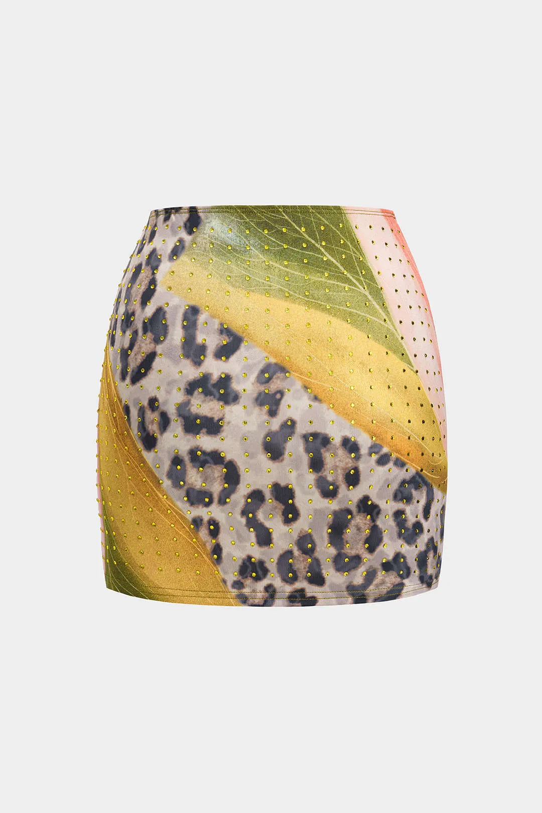 Leopard mønster nitte nederdel sold by Micas product image thumbnail 2