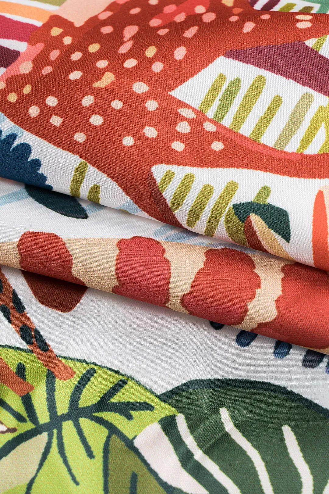 Plus størrelse tropisk print satin slips front nederdel sold by Micas product image thumbnail 4