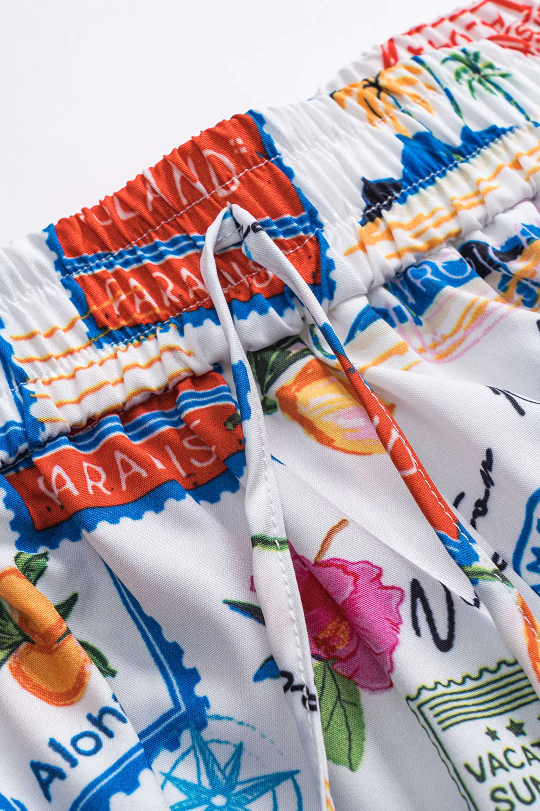 Plus størrelse pop kunstprint slips foran brede ben bukser sold by Micas product image thumbnail 3