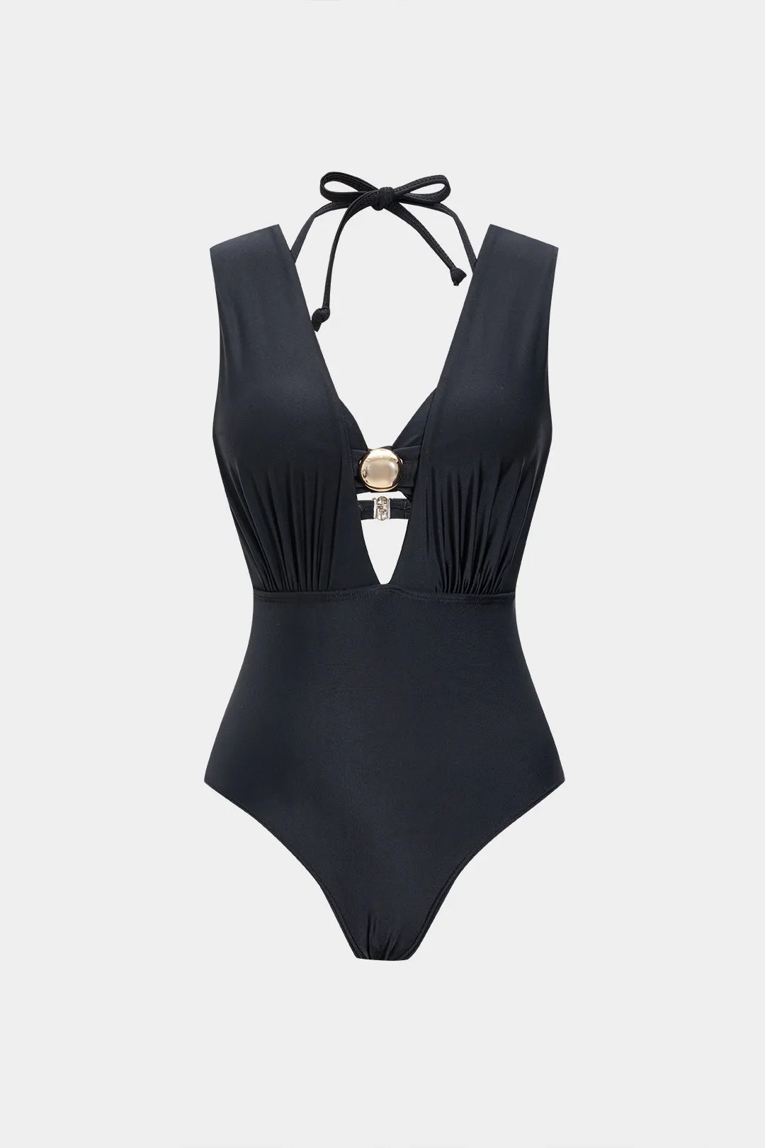 Tie-Back Slip Ruched Sleeveless Bodysuit sold by Micas product image thumbnail 3