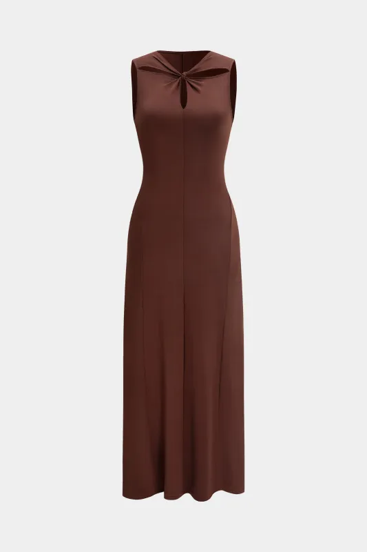 Twist Knot Sleeveless Midi Dress sold by Micas