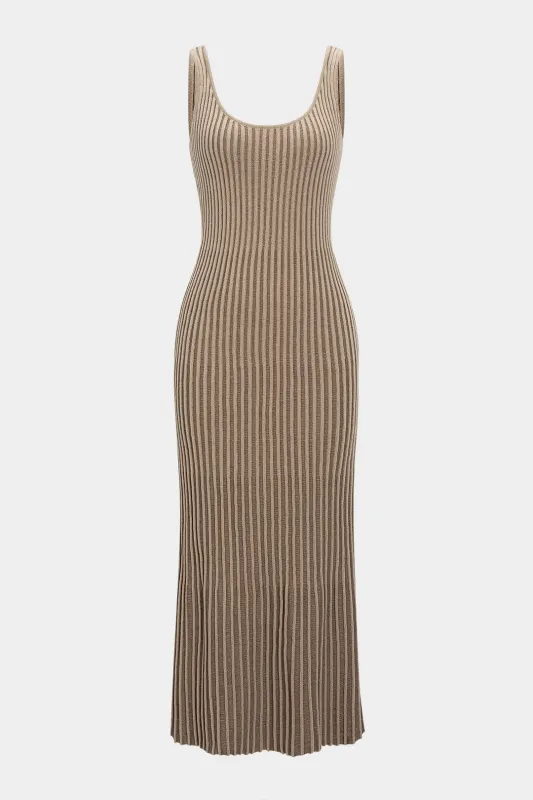 Knit Texture Pleated Sleeveless Dress sold by Micas