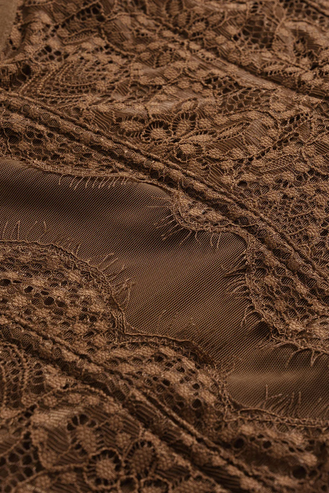 Mesh Sheer Patchwork Bustier Corset Slip Sleeveless Bodysuit sold by Micas product image thumbnail 3