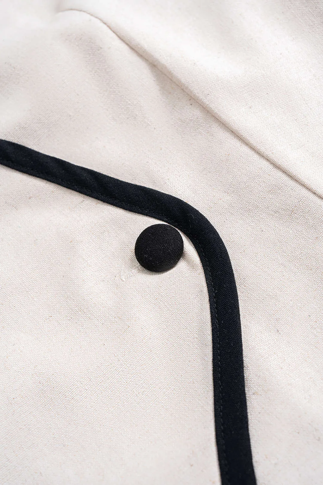 Linen Contrast Vest And Fake Pockets Skirt Set sold by Micas product image thumbnail 4