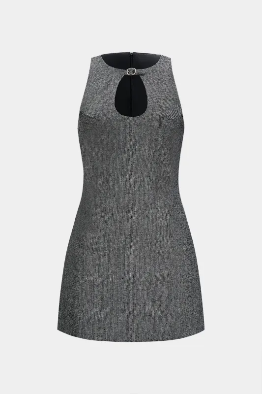 Cut Out Buckle Sleeveless Mini Dress sold by Micas
