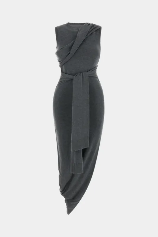 Pleated Tie-Front Sleeveless Maxi Dress sold by Micas