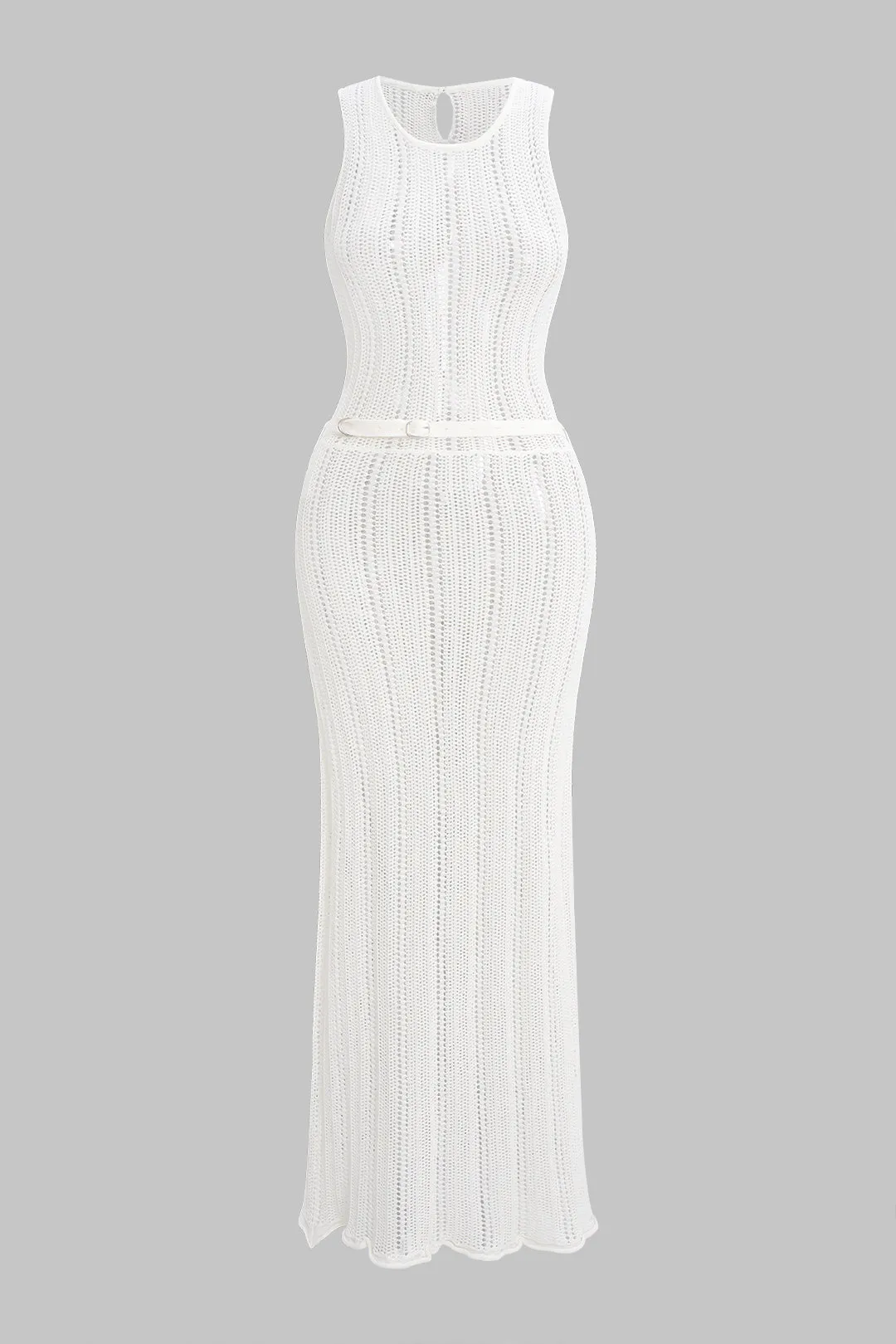 Knit Belted Sleeveless Dress sold by Micas