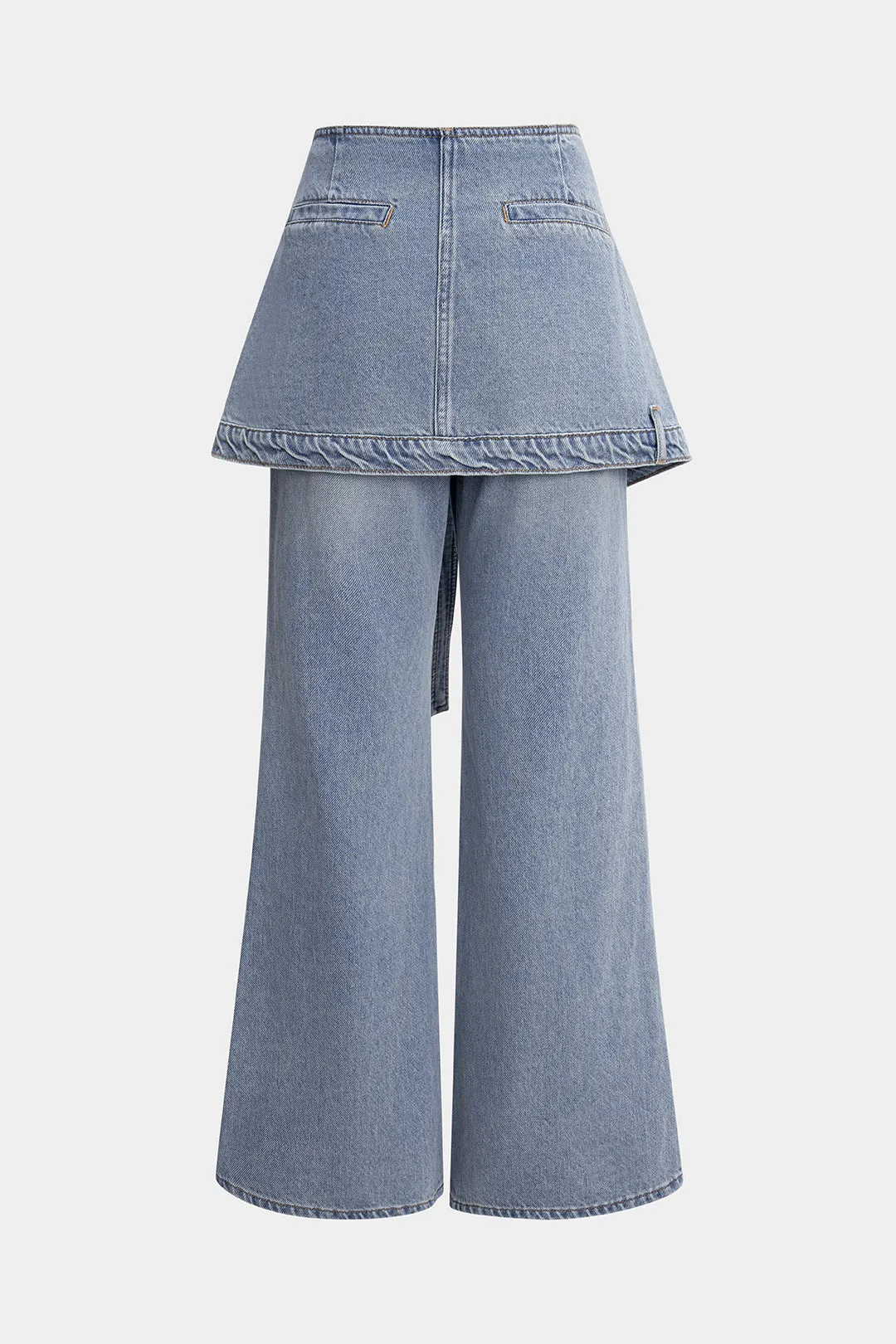 Denim Tie-Up Wide Leg Jeans sold by Micas product image thumbnail 2