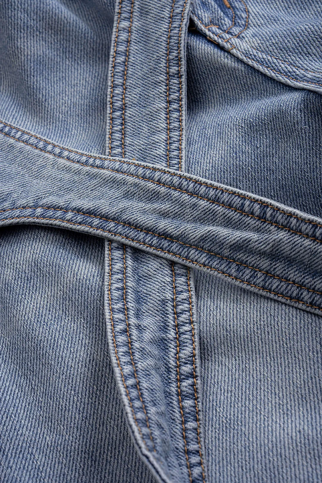 Denim Tie-Up Wide Leg Jeans sold by Micas product image thumbnail 3