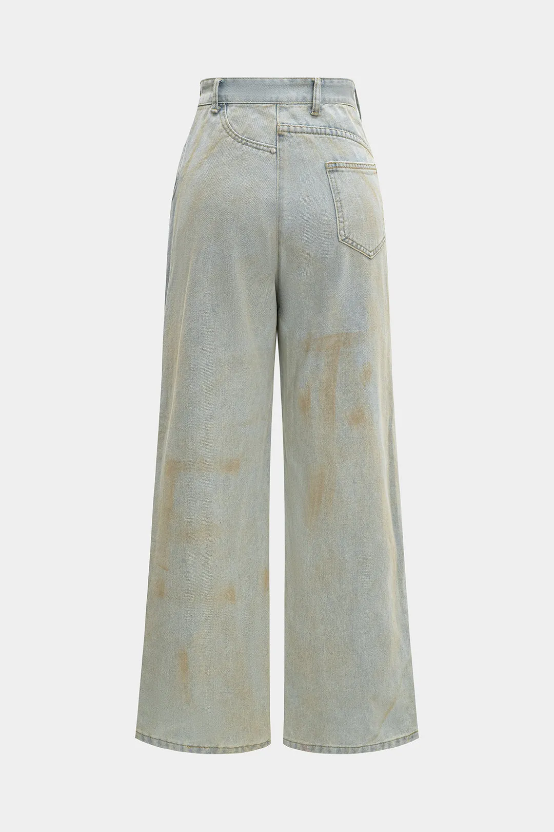 Denim Patchwork Washed Jeans sold by Micas product image thumbnail 2