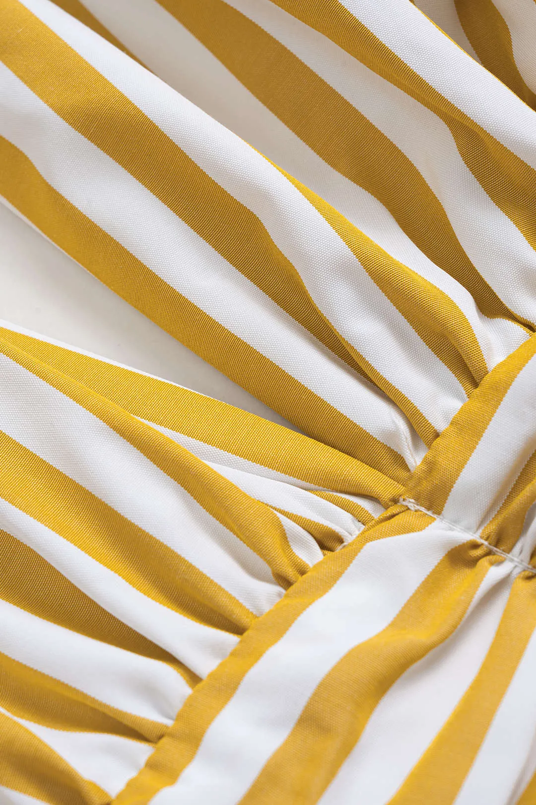 Stripes Print Halter Neck Shirred Backless Sleeveless Mini Dress sold by Micas product image thumbnail 3