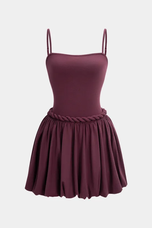 Twist Knot Ruched Sleeveless Mini Dress sold by Micas