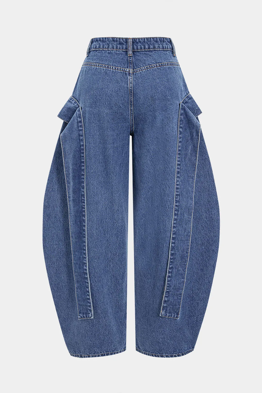 Denim Wide Leg Low Waist Barrel Jeans sold by Micas product image thumbnail 2