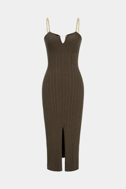 Knit Metallic Slip Sleeveless Dress sold by Micas