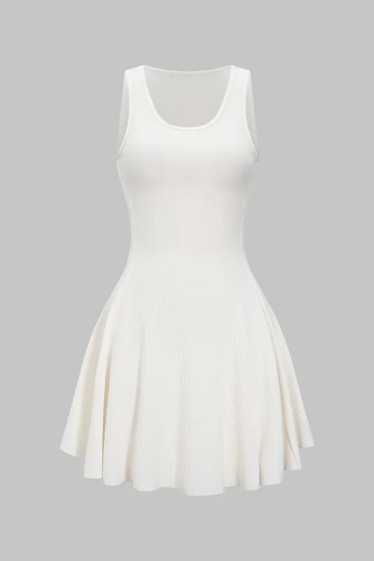 Solid Waist-Cinching Ruched Mini Dress sold by Micas