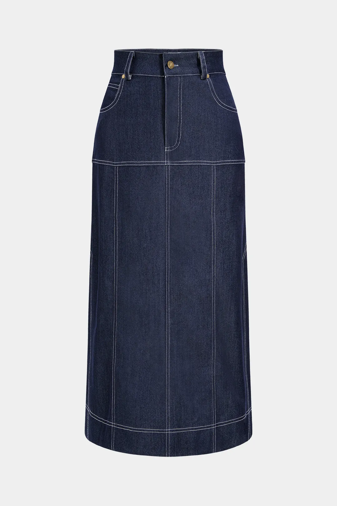 Denim Zipper Seamdetail Skirt sold by Micas product image thumbnail 2