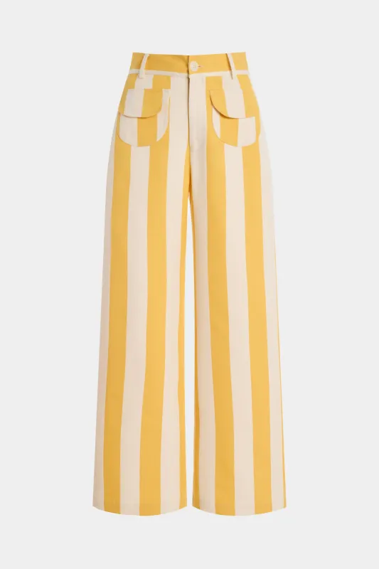 Stripes Print Zipper Pocket Trousers sold by Micas