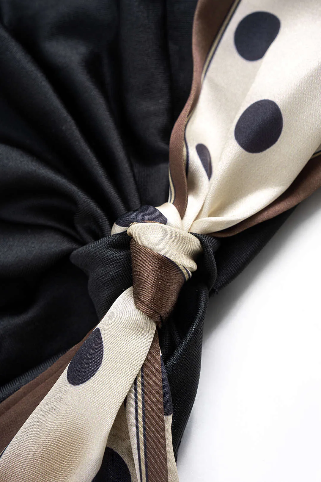 Polka Dot Print Knotted Headscarf sold by Micas product image thumbnail 3