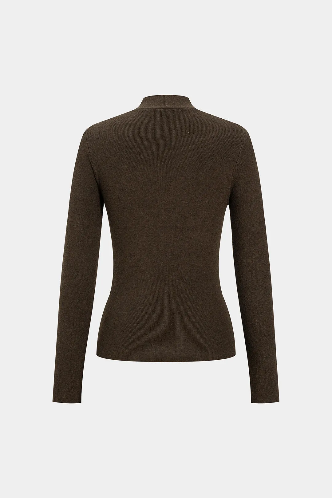 Solid Basic V-Neck Long-Sleeve Top sold by Micas product image thumbnail 2