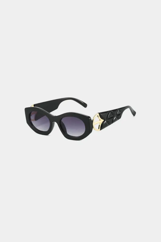 Patchwork Metallic Wide Frame Sunglasses sold by Micas