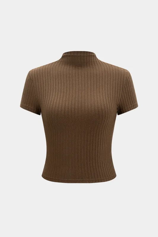 Stitching Detail Short Sleeve T-Shirt sold by Micas