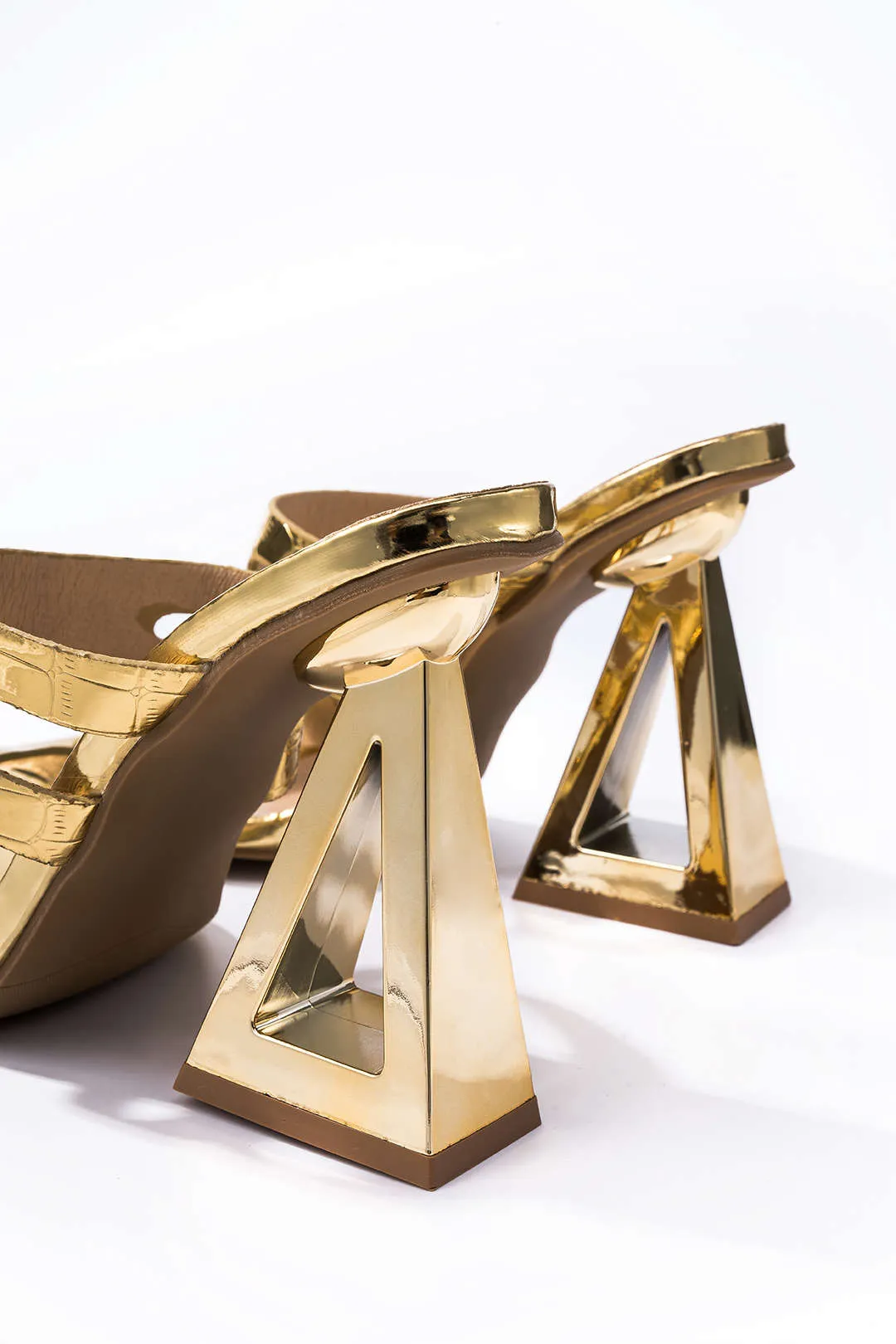 Leather Open Square Toe Heels sold by Micas product image thumbnail 3