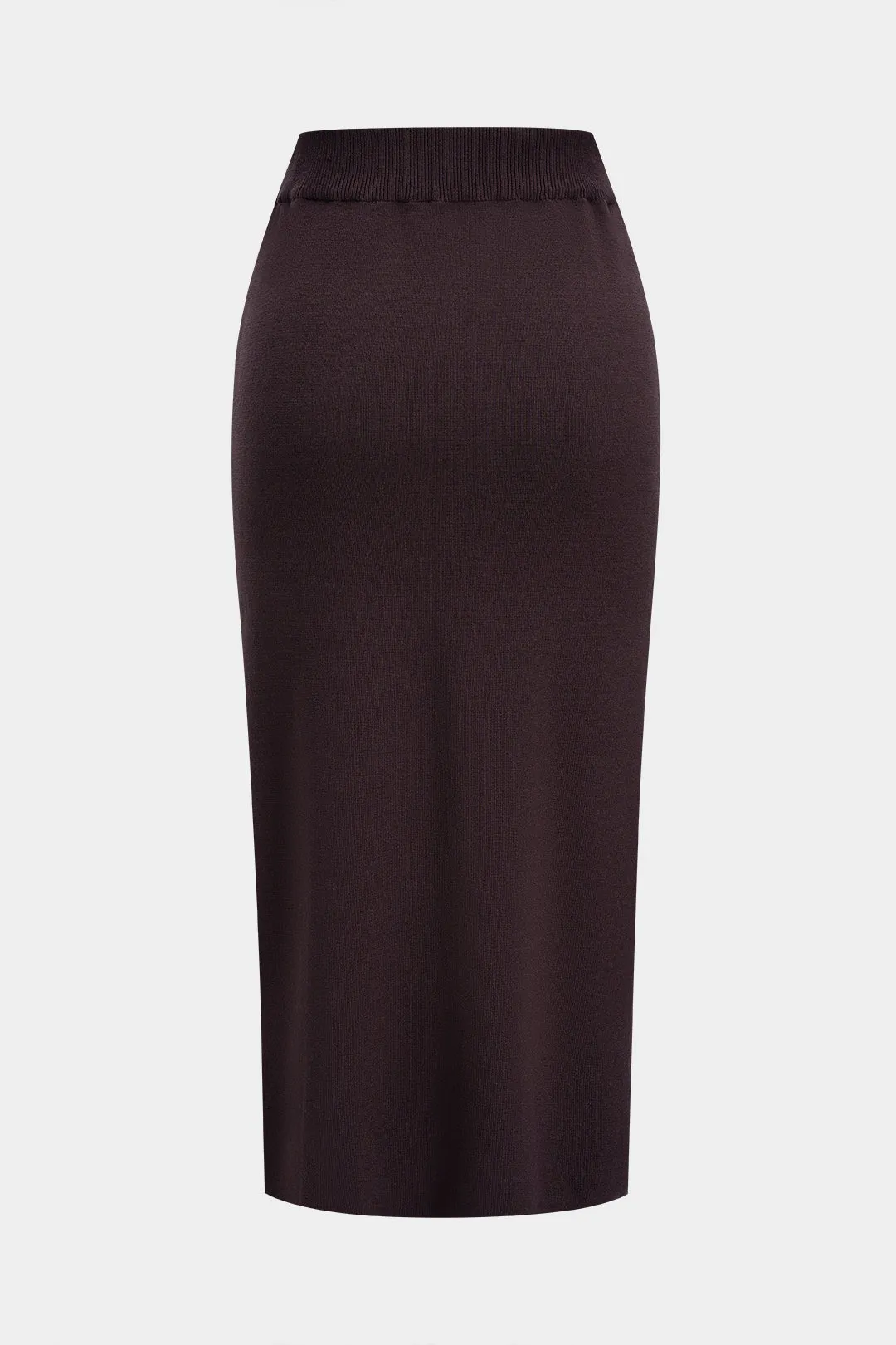 Knit Metallic Button Pocket Skirt sold by Micas product image thumbnail 2