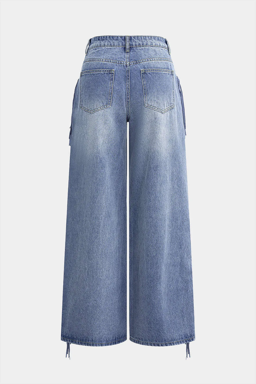 Denim Tassel Wide Leg Jeans sold by Micas product image thumbnail 2