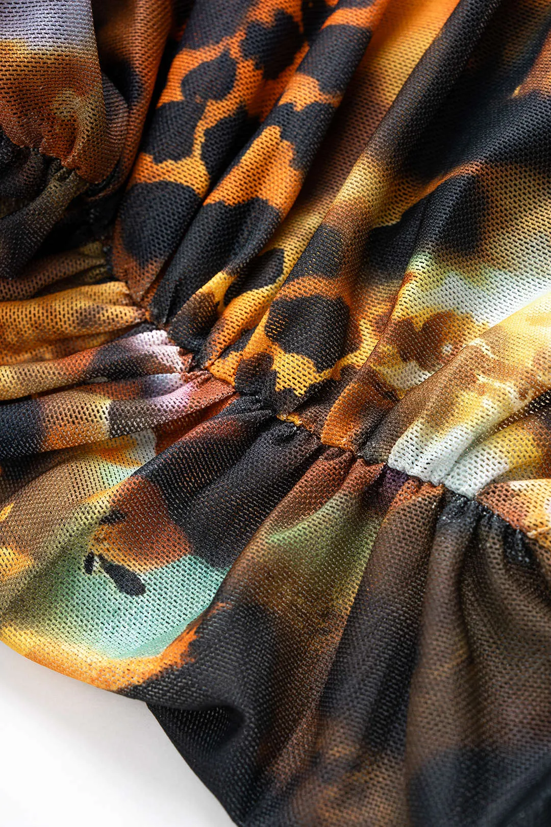 Floral Print Mesh Zipper Sleeveless Maxi Dress sold by Micas product image thumbnail 4