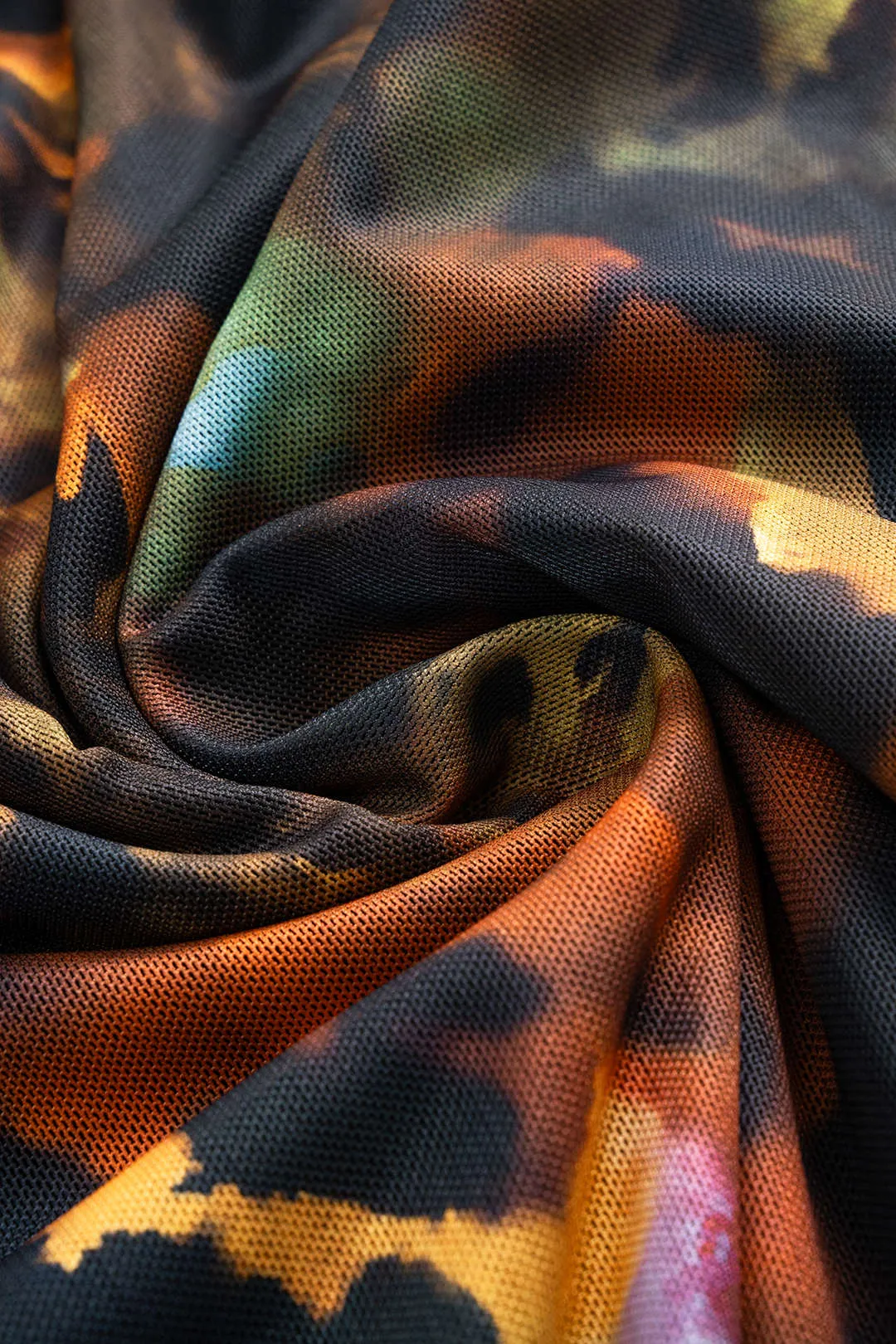 Floral Print Mesh Zipper Sleeveless Maxi Dress sold by Micas product image thumbnail 5