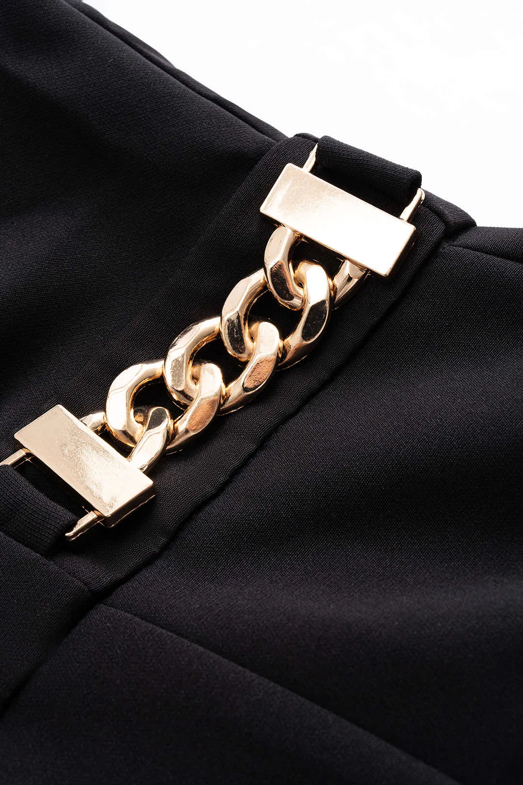 Asymmetrical Ruched Metallic Decor Zipper Tank Sleeveless Jumpsuit sold by Micas product image thumbnail 3