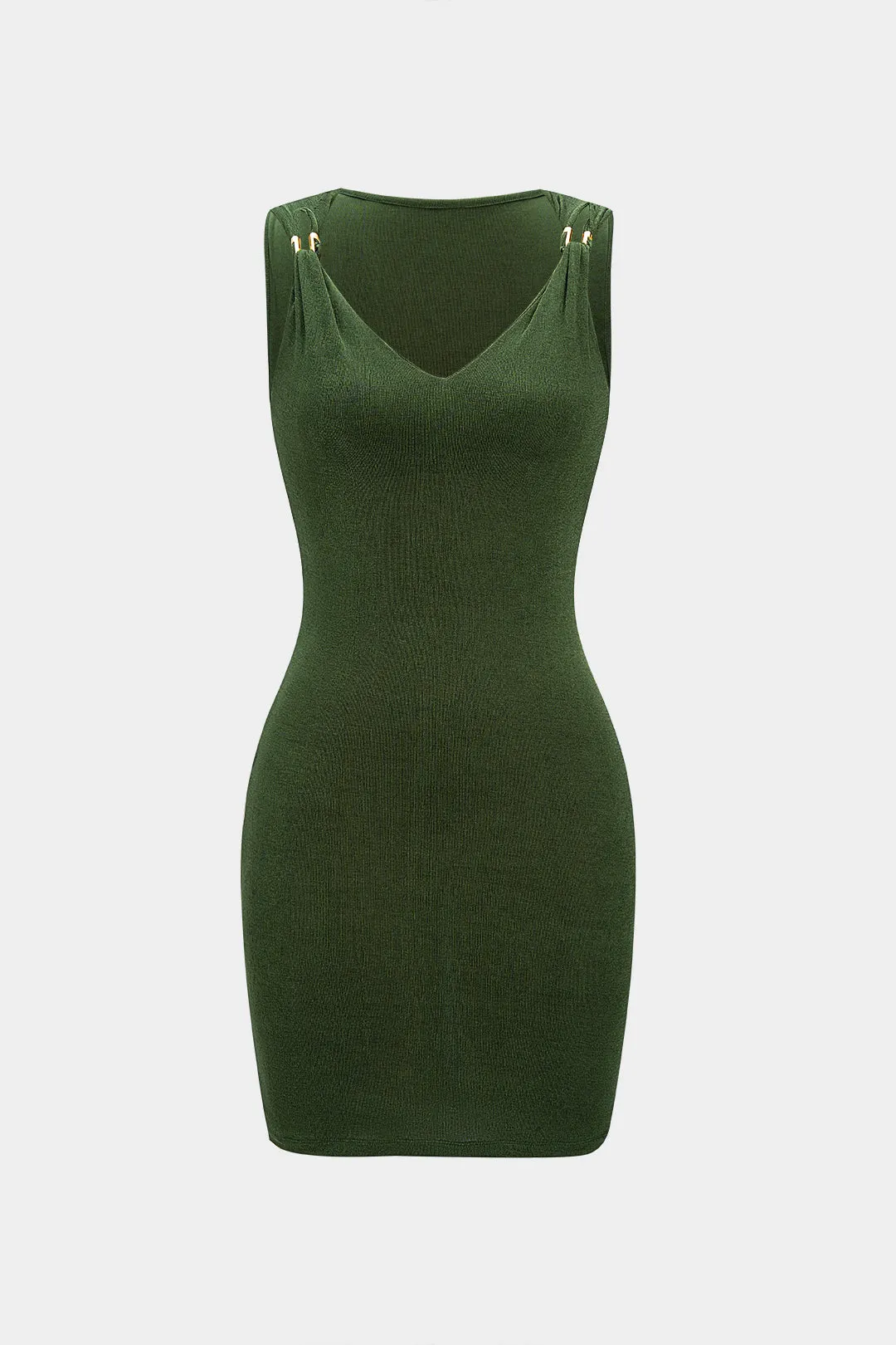 Twist Knot Metallic Decor Mini Dress sold by Micas