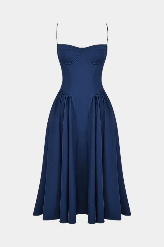Ruched Bustier Sleeveless Maxi Dress sold by Micas