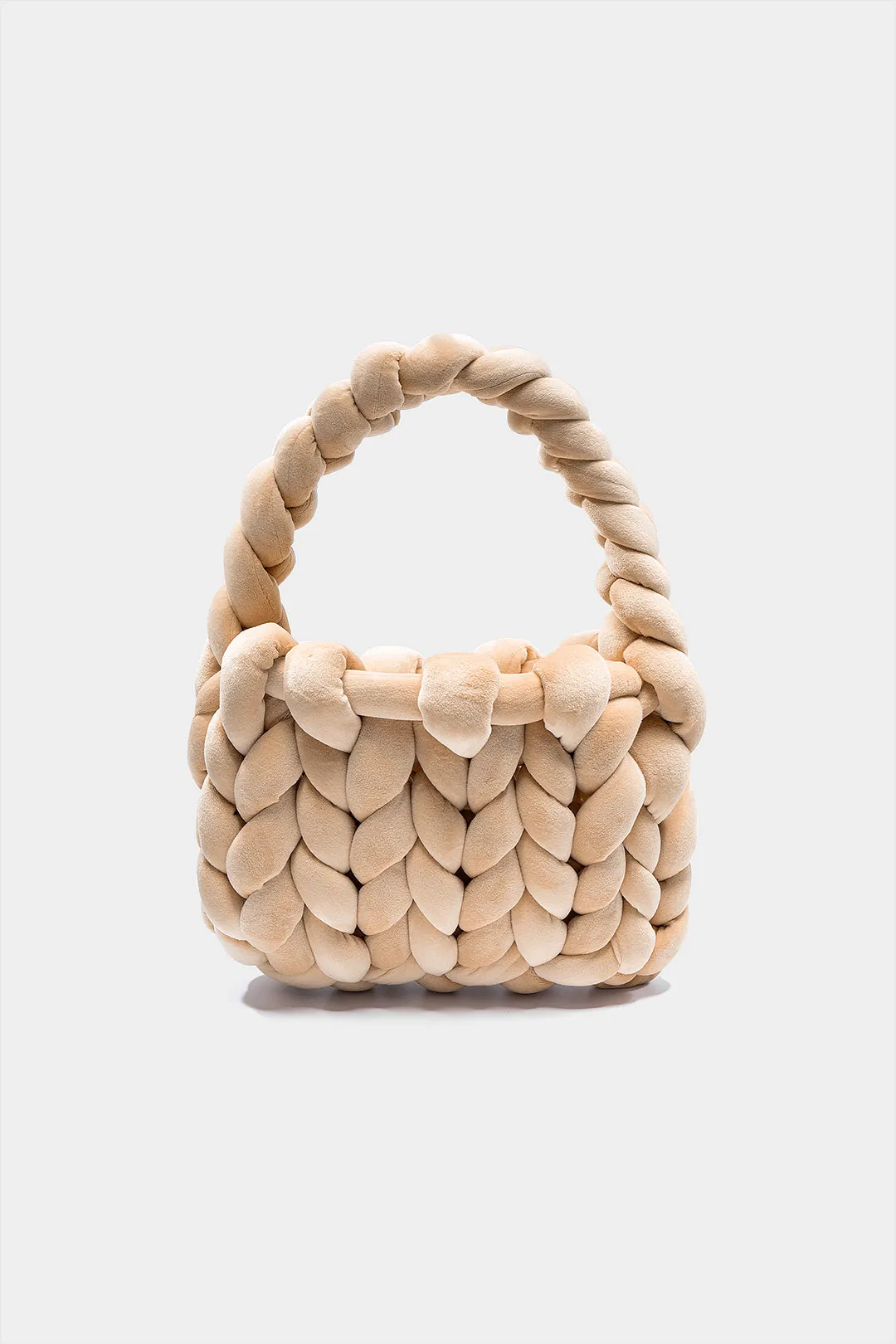 Woven Twist Knot Handbag sold by Micas