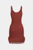 Knit Braided Slip Fringes Sleeveless Dress sold by Micas