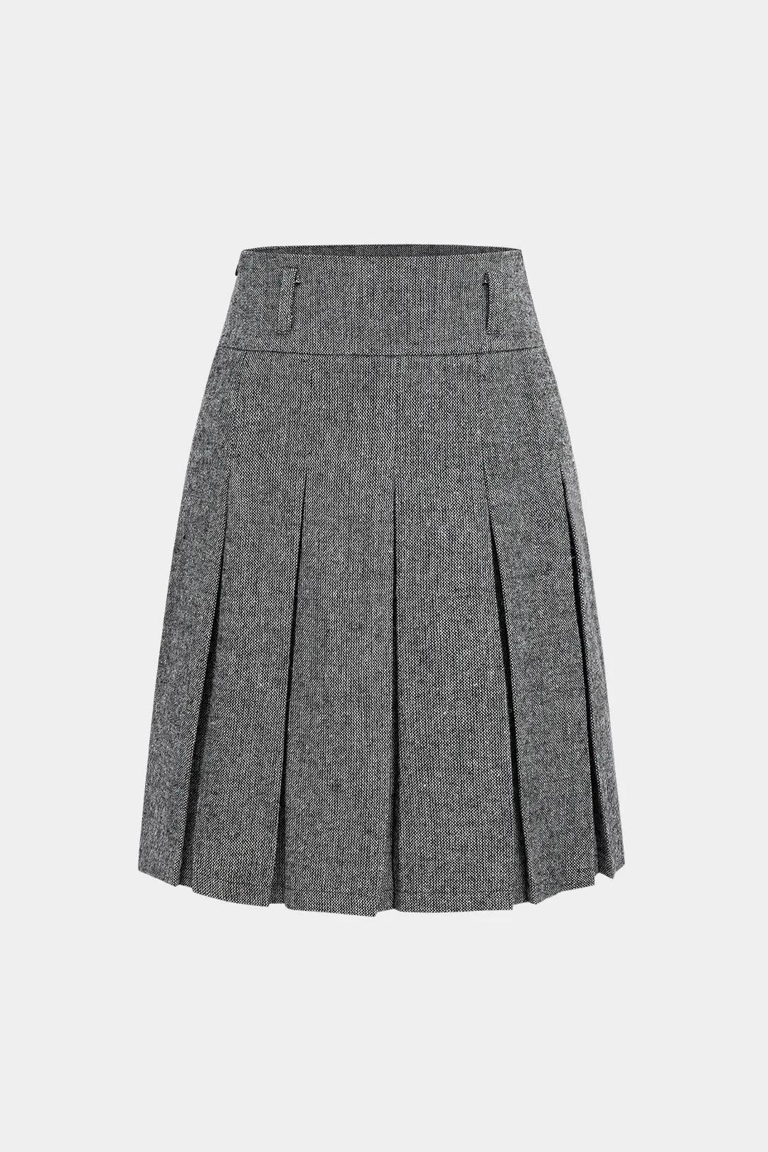 Solid Texture Pleated Skirt sold by Micas