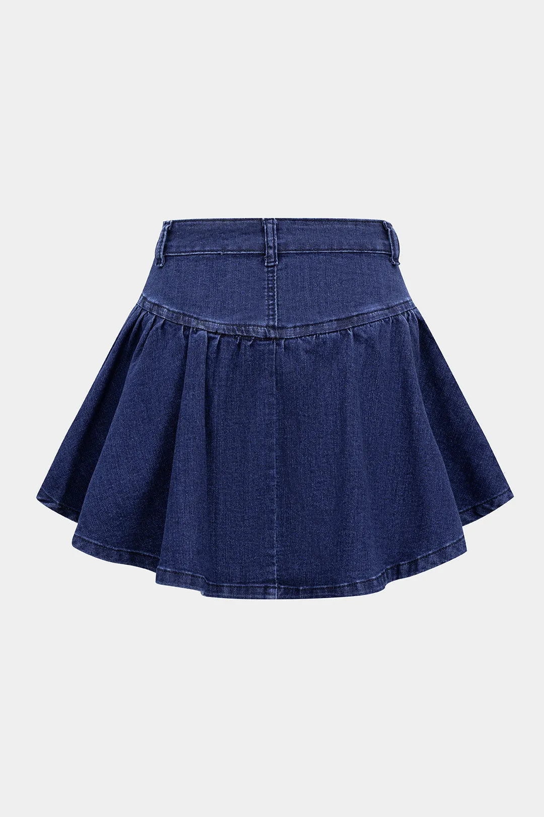 Denim Button Puff Skirt sold by Micas product image thumbnail 2