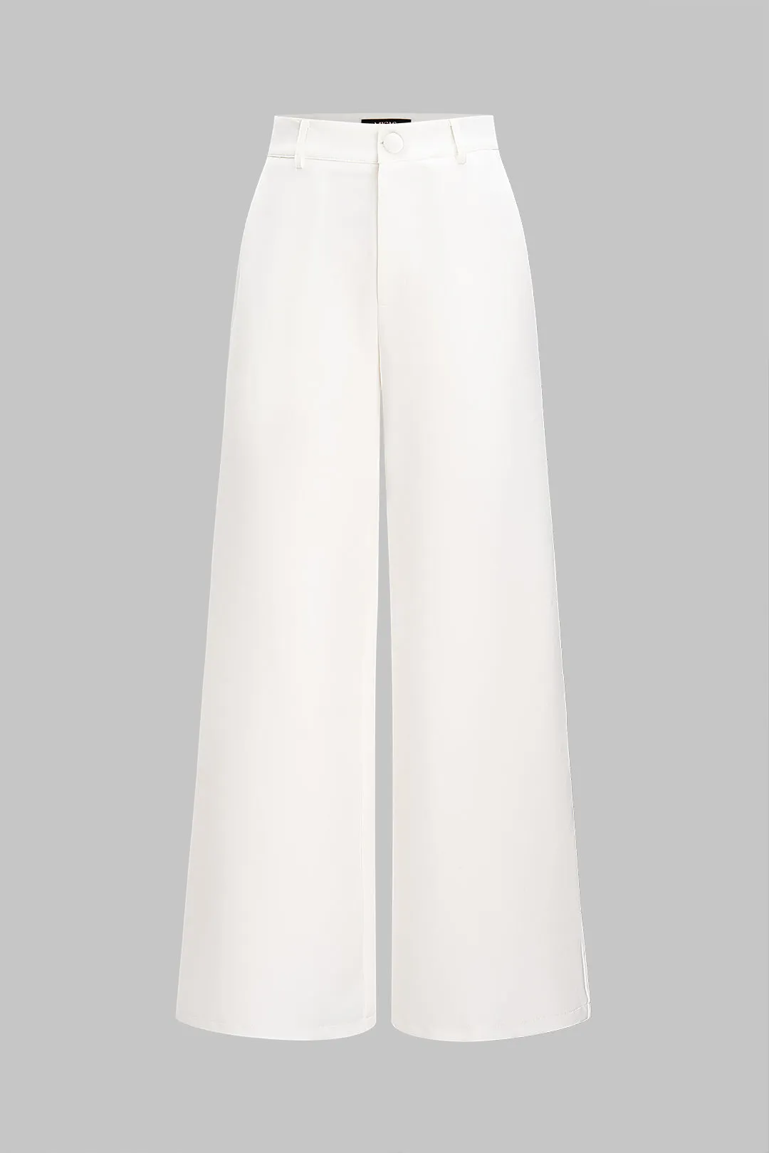 Solid Zipper Wide Leg Trousers sold by Micas
