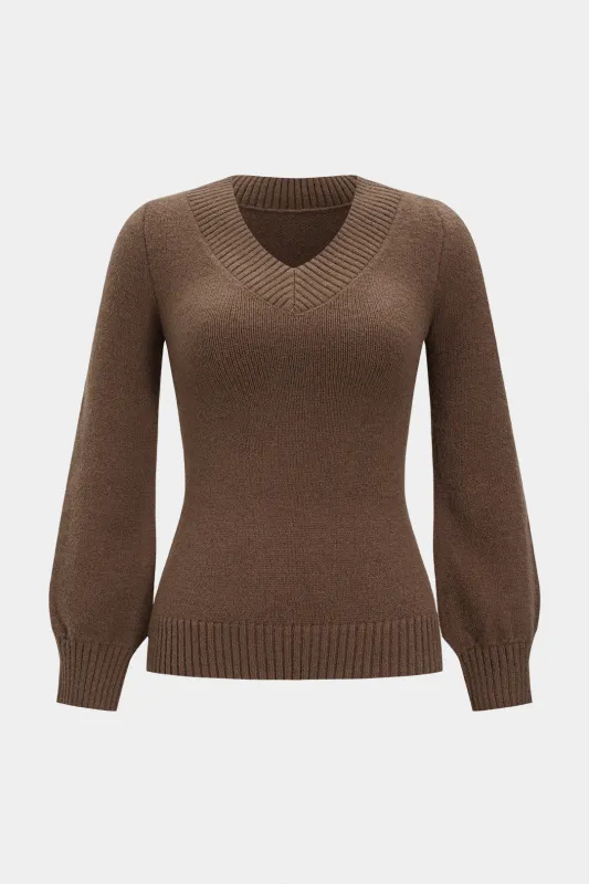 Knit Solid Long-Sleeve Top sold by Micas