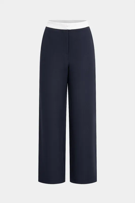 Contrast High Waist Wide Leg Trousers sold by Micas