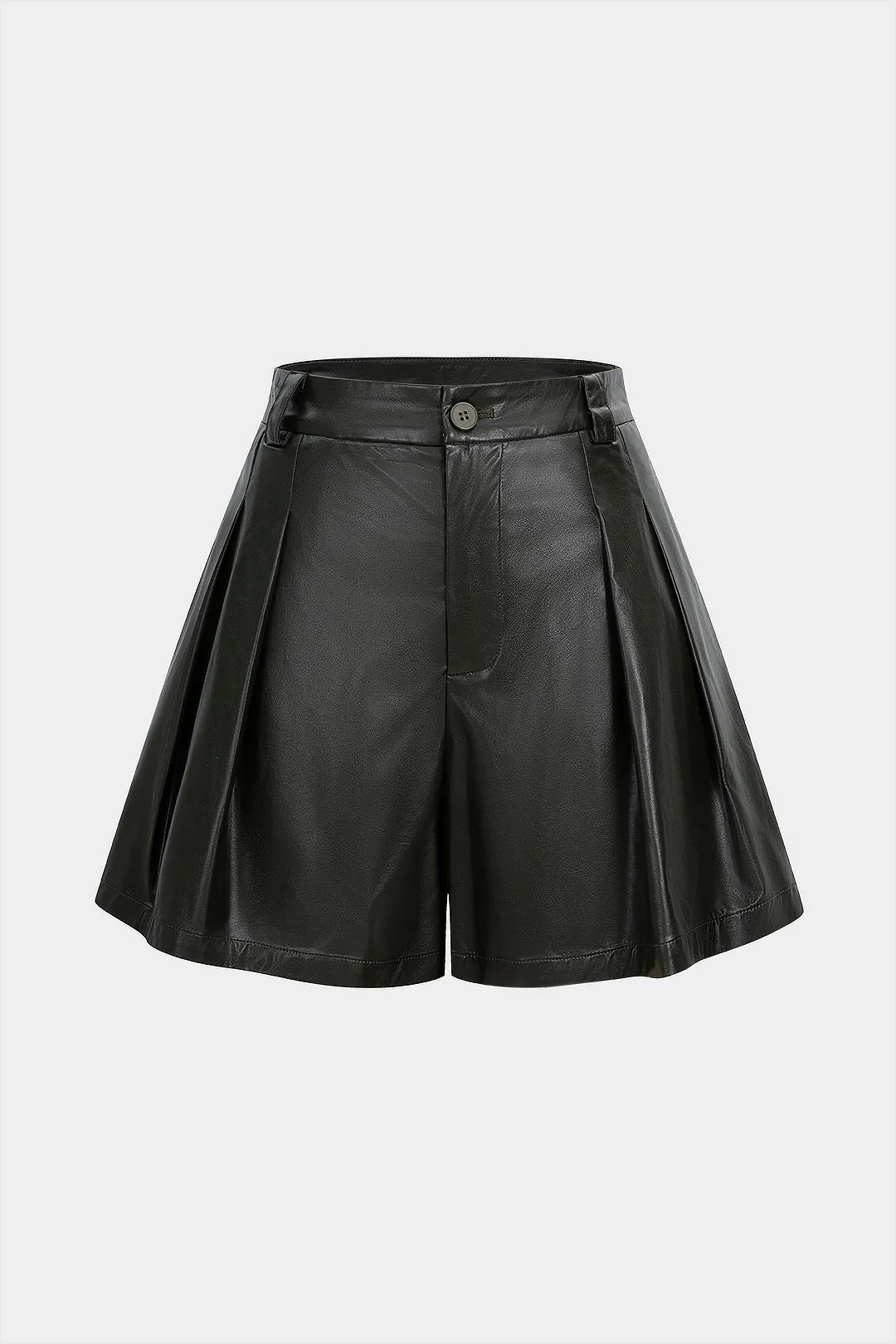 Faux Leather Ruched Shorts sold by Micas