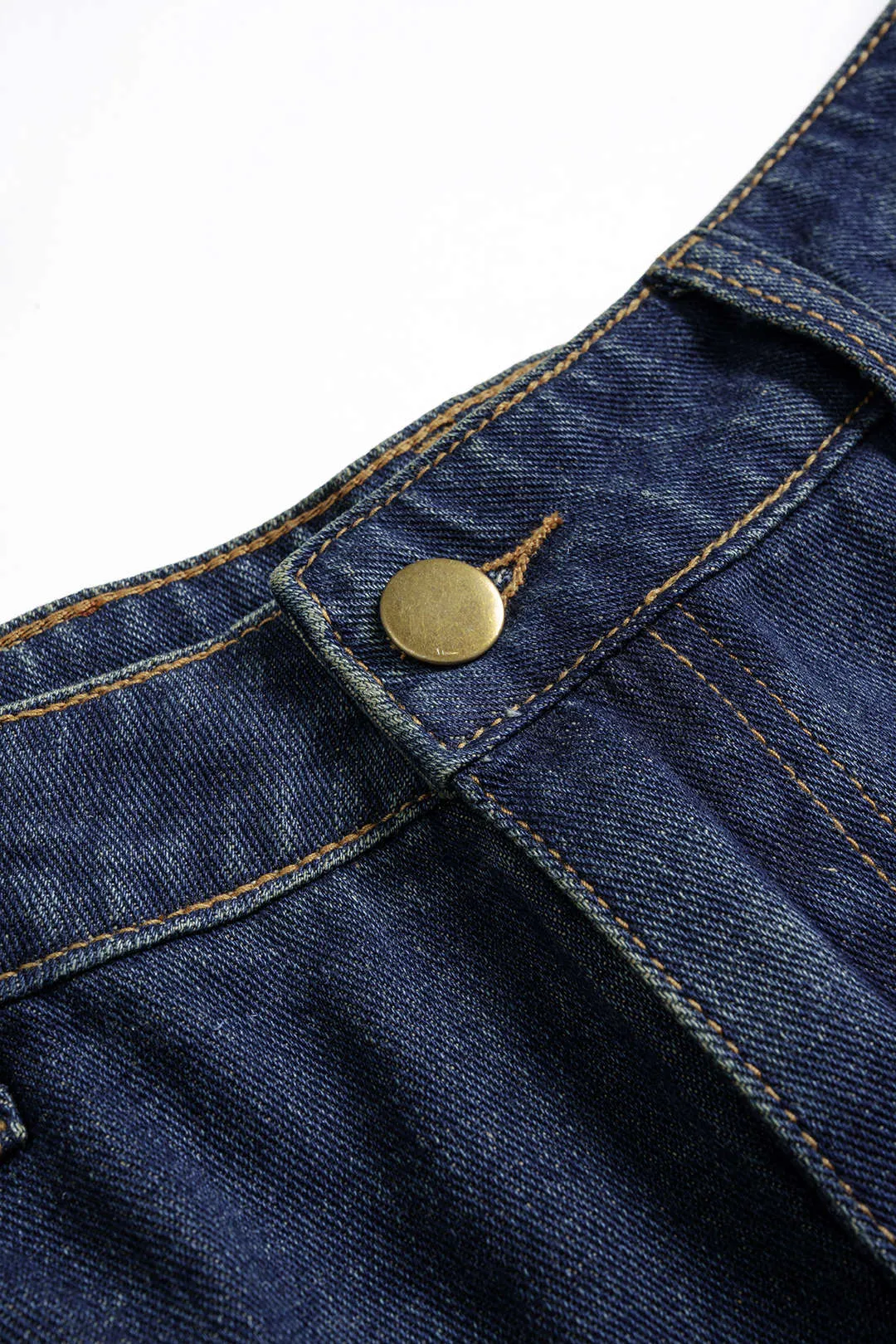 Denim Washed Zipper Jorts sold by Micas product image thumbnail 3