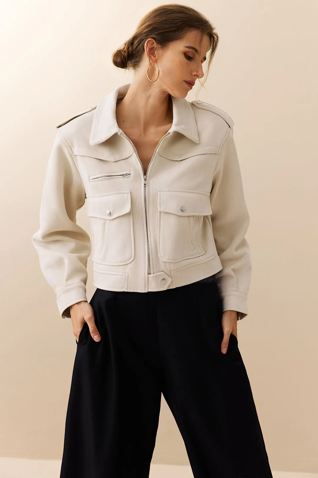 Zipper Button Pocket Jacket sold by Micas product image thumbnail 3