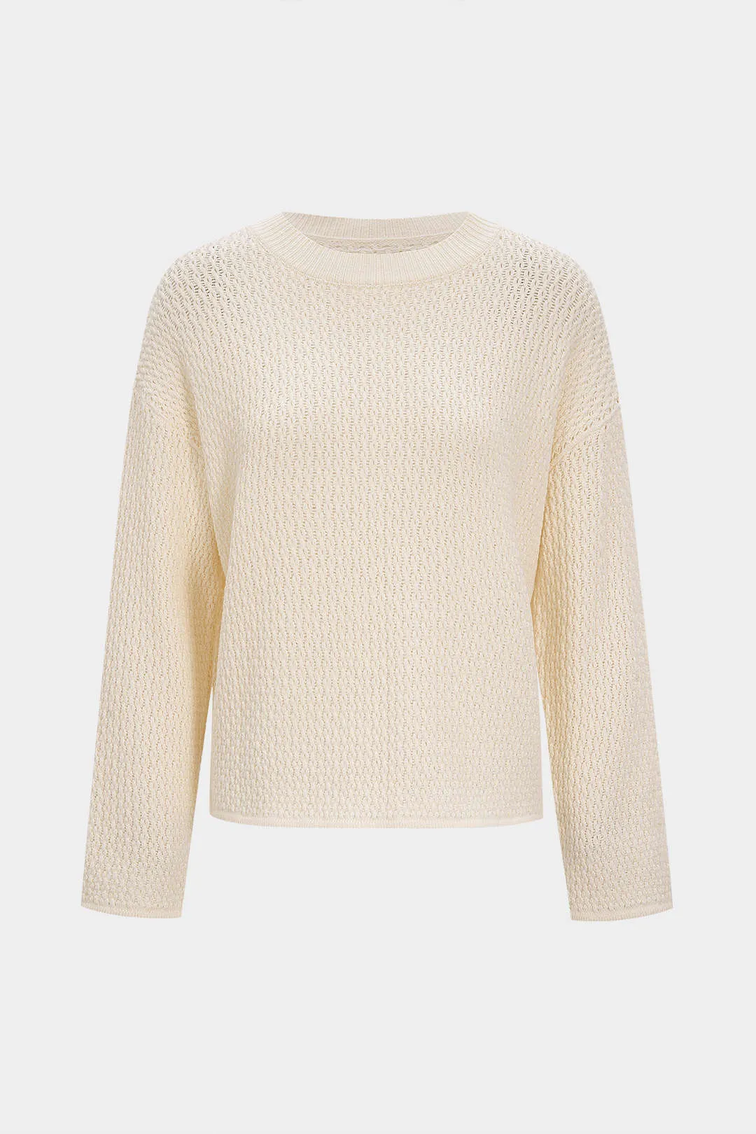 Knit Texture Long-Sleeve Top sold by Micas