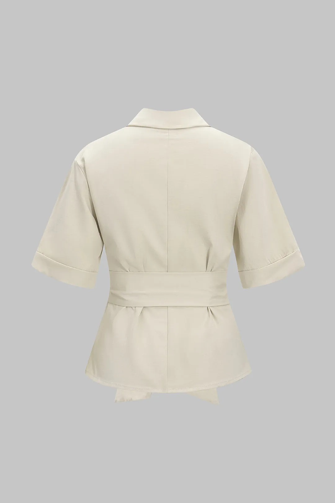Button Belted Short-Sleeve Shirt sold by Micas product image thumbnail 2