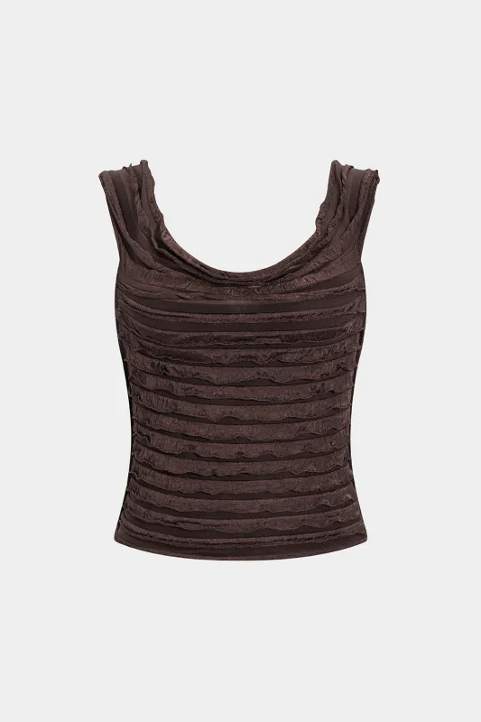Ripped Cowl Neck Tank Top sold by Micas