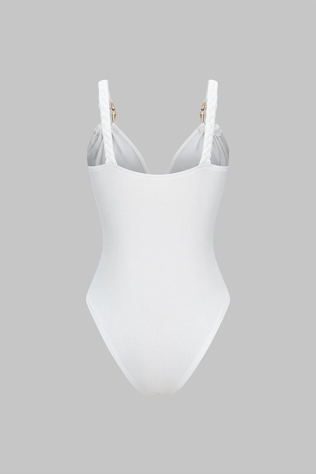 Braided Metallic Ruched Sleeveless Bodysuit sold by Micas product image thumbnail 2